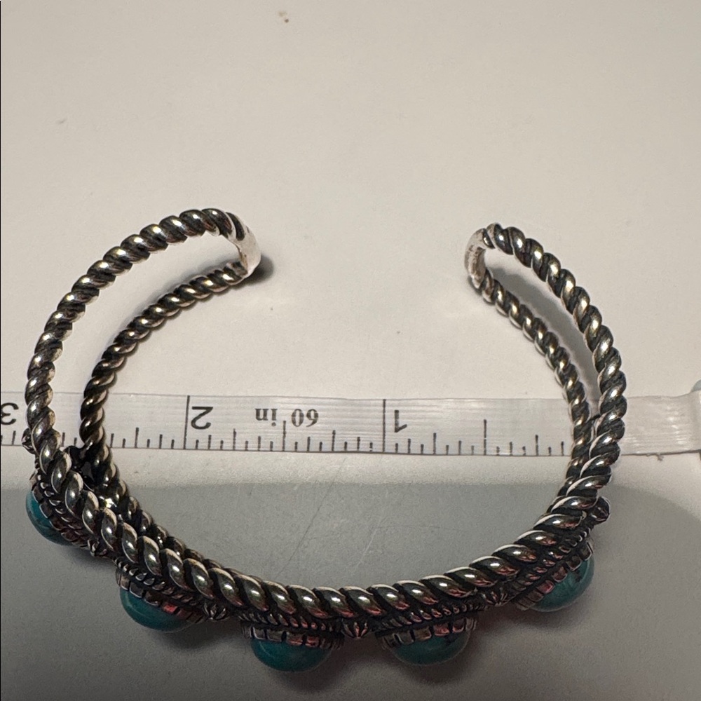 Carolyn Pollack Relios 925 Silver American West Turquoise Cuff Bracelet - Picture 7 of 7